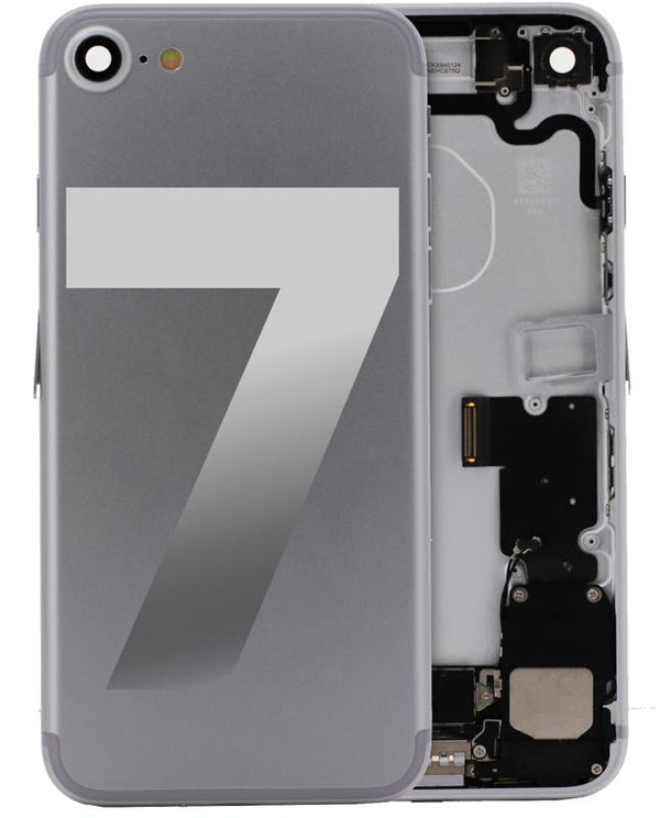 Tapa trasera para iPhone 7 con componentes pequenos pre-instalados (Usado Original Calidad A) (Plata)