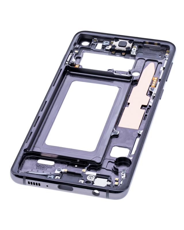 Carcasa intermedia para Samsung Galaxy S10 (con piezas pequeñas) (Negro Prisma)