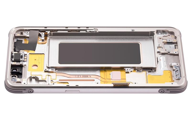 Pantalla OLED para Samsung Galaxy S8 Active con marco (Reacondicionada) (Oro Tungsteno)