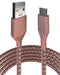 Cable USB Tipo C a USB Tipo A de 3 pies (AmpSentrix) (Infinity) Rosa