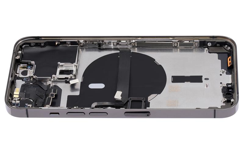 Tapa trasera con componentes para iPhone 13 Pro (Version US) (Sin logo) (Grafito)