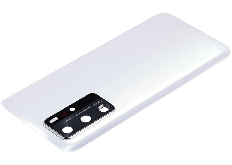 Tapa trasera con lente de camara para Huawei P40 Pro (Blanco Hielo)