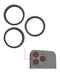 Anillo de bisel para camara trasera para iPhone 15 Pro (Titanio Negro) (Set de 3 piezas)