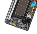 Pantalla OLED con marco para Samsung Galaxy Note 8 (Original usada: Grado B/C) (Negro Medianoche)