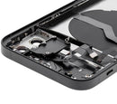 Tapa trasera para iPhone 12 con componentes pequeños pre-instalados (Versión internacional) (Original usada: Grado A) (Negro)