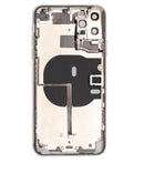 Tapa trasera para iPhone 11 Pro Max con componentes pequeños pre-instalados (Usada, Original, Grado B) (Plata)