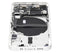 Tapa trasera para iPhone 13 Mini con componentes pequeños pre-instalados (Sin logo) (Versión internacional) (Starlight)