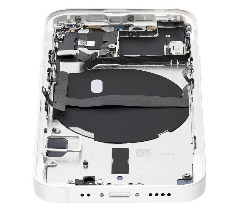 Tapa trasera para iPhone 13 Mini con componentes pequeños pre-instalados (Sin logo) (Versión internacional) (Starlight)