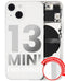 Tapa trasera para iPhone 13 Mini con componentes pequeños pre-instalados (Sin logo) (Versión internacional) (Starlight)