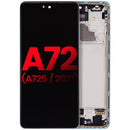 Pantalla OLED con marco para Samsung A72 (A725 / 2021) (6.36") (Azul)