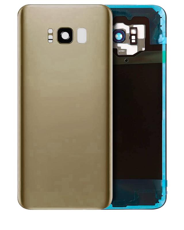 Tapa trasera con lente de camara para Samsung Galaxy S8 Plus (Sin logo) (Dorado)