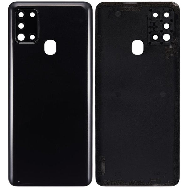 Tapa trasera con lente de camara para Samsung Galaxy A21S (A217 / 2020) Negro