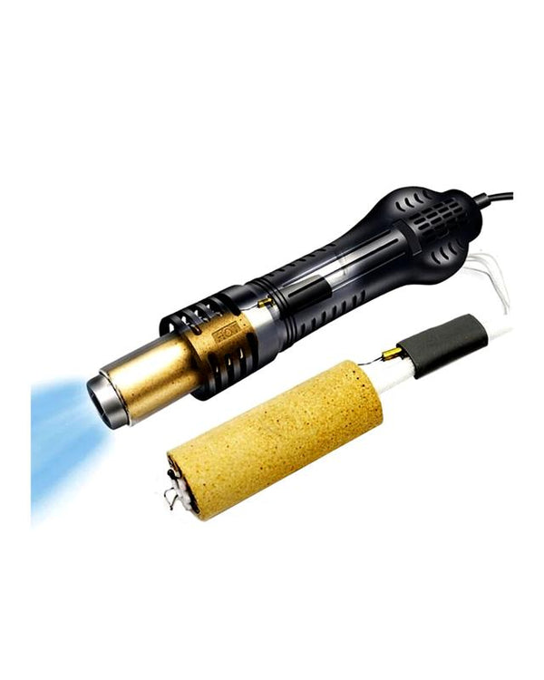Estacion de Soldadura Libre de Plomo 2 en 1 con Pistola de Aire Caliente 8586D+