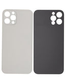 Tapa trasera para iPhone 12 Pro con adhesivo 3M y orificio grande para camara (Plata)