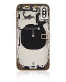 Tapa trasera para iPhone XS con componentes pequenos pre-instalados (Dorado)