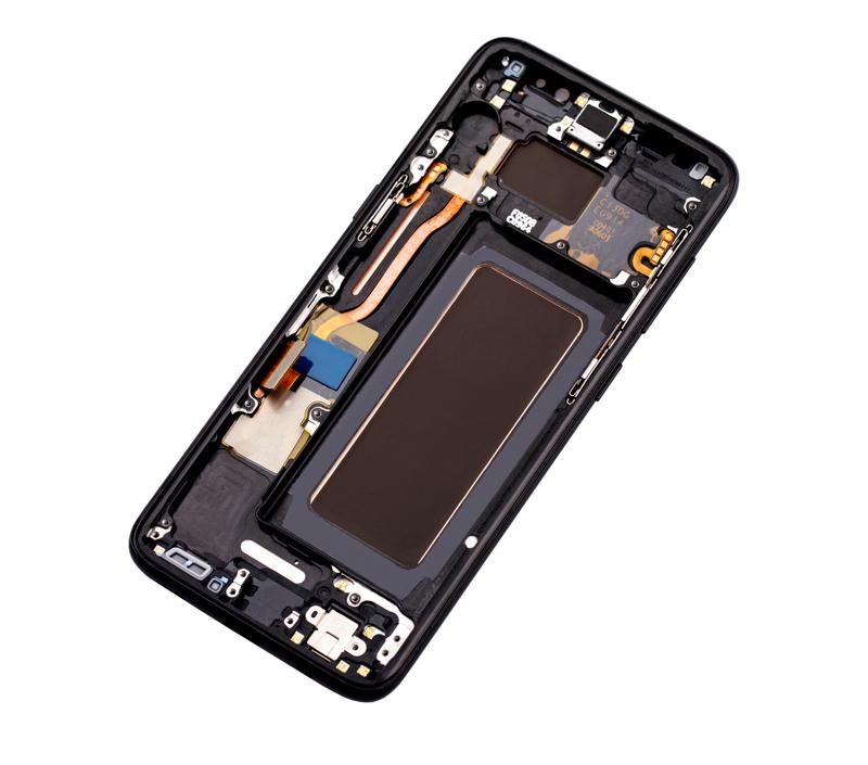 Pantalla OLED con marco para Samsung Galaxy S8 (Reacondicionado) (Negro Medianoche)