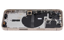 Tapa trasera para iPhone 13 Pro con componentes pequenos pre-instalados (Version US) Sin logo (Dorado)
