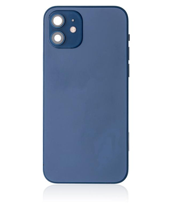 Tapa trasera para iPhone 12 con componentes pequenos pre-instalados (Version internacional) (Usada, original, Grado C) (Azul)