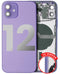Tapa trasera para iPhone 12 con componentes pequenos pre-instalados (Version US) (Morado)