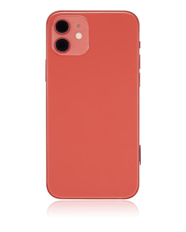 Tapa trasera con componentes pequenos pre-instalados para iPhone 12 (Version Internacional) (Rojo)