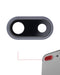 Lente de camara trasera con soporte y bisel para iPhone 8 Plus (Gris Espacial) (Pack de 10)