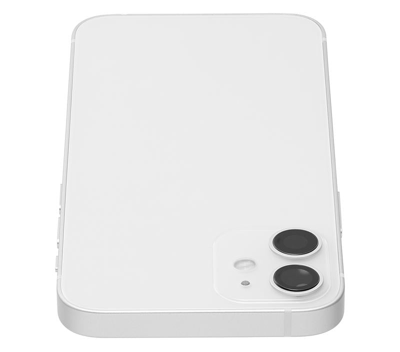 Tapa trasera con componentes pequeños para iPhone 12 Mini (Sin logo) (Blanco)