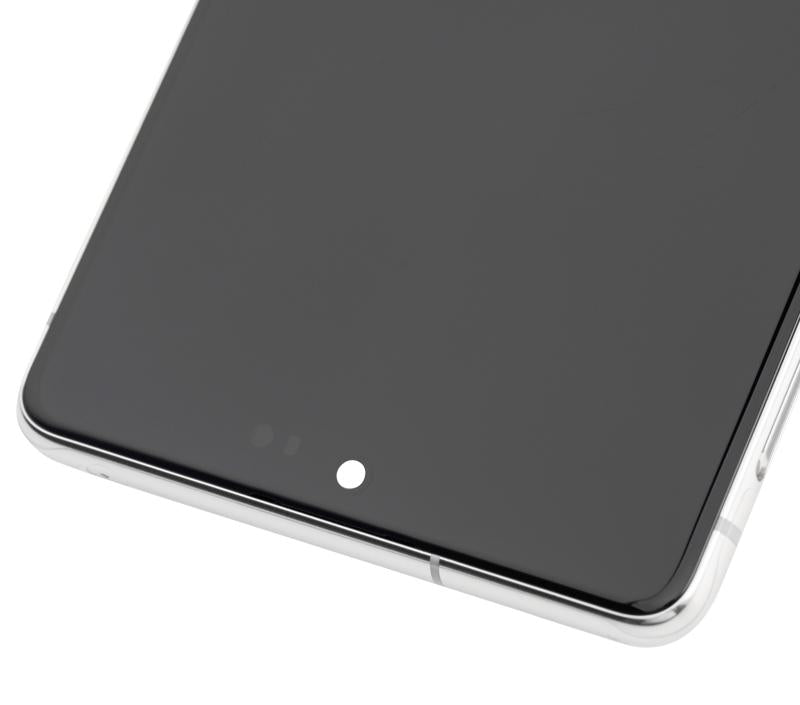 Pantalla OLED para Samsung Galaxy S10 Lite con marco (Blanco Prisma)