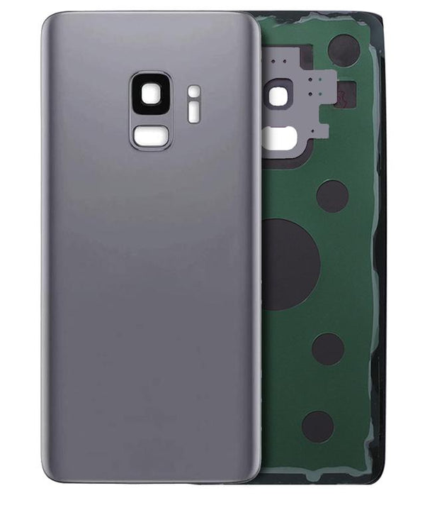 Tapa trasera con lente de camara para Samsung Galaxy S9 (Gris)