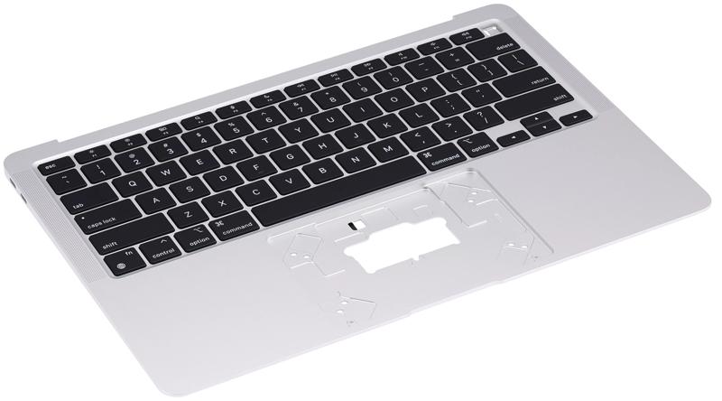 Carcasa superior con teclado para MacBook Air 13" Retina (A2337 / Finales de 2020) (Original usado: Grado A) (Teclado en inglés) (Plata)