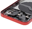 Tapa trasera con componentes pequenos pre-instalados para iPhone 12 (Version internacional) (Rojo)