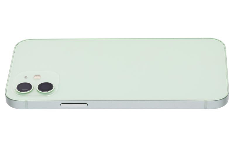 Tapa trasera para iPhone 12 con componentes pequenos pre-instalados (Version internacional, Verde)