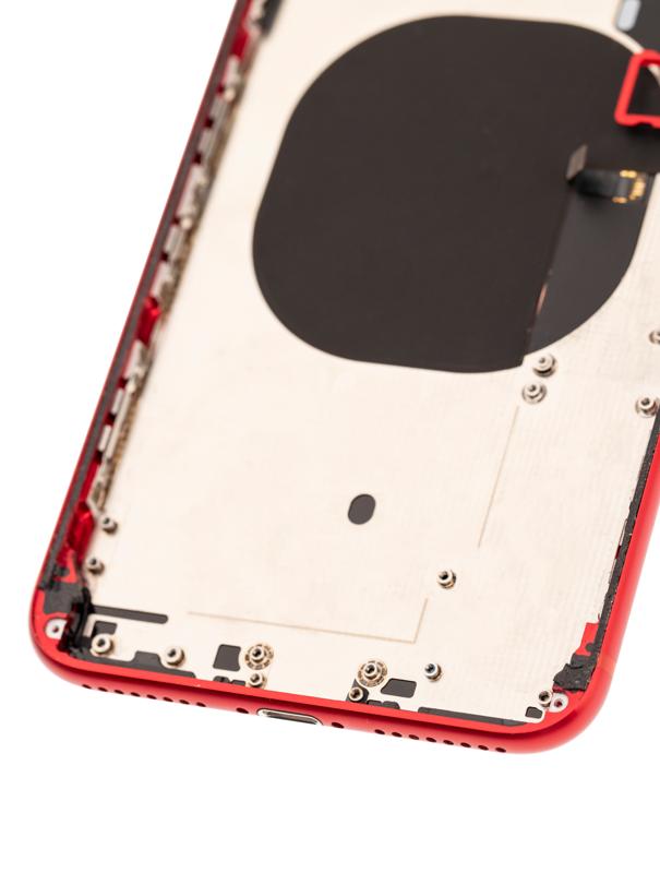 Tapa trasera para iPhone 8 Plus con componentes pequenos preinstalados (Usado Original Grado A) (Rojo)
