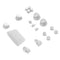 Conjunto de botones para control de PlayStation 5 (Set de 16 piezas) (Blanco)