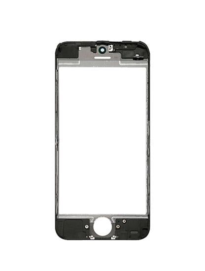 Cristal frontal con marco para iPhone 5C - Paquete de 2 (Negro)