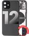 Tapa trasera para iPhone 12 con componentes pequeños pre-instalados (Versión internacional) (Original usada: Grado A) (Negro)