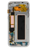 Pantalla OLED con marco para Samsung Galaxy S7 Edge (Internacional / G935F) (Reacondicionado) (Plateado)