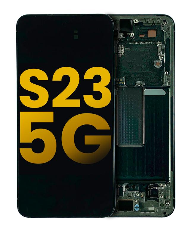 Pantalla OLED para Samsung Galaxy S23 5G con marco (Reacondicionada) (Verde)