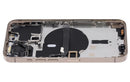 Tapa trasera para iPhone 13 Pro con componentes pequenos pre-instalados (Version US) Sin logo (Dorado)