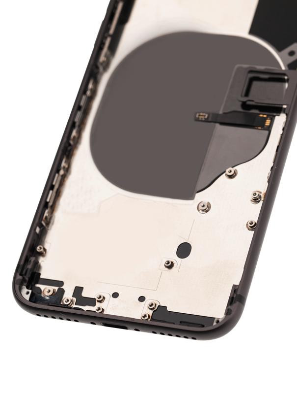 Tapa trasera con componentes pequeños pre-instalados para iPhone 8 (Usada, Original, Grado C) (Gris Espacial)