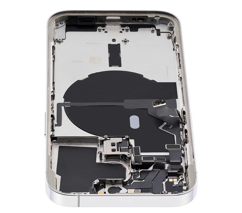 Tapa trasera para iPhone 14 Pro con componentes pequenos preinstalados (Version EE.UU.) (Original Usado: Grado A) (Plata)