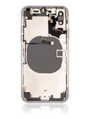 Tapa trasera para iPhone X con componentes pequenos pre-instalados (Plata)