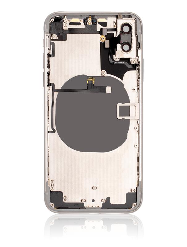 Tapa trasera para iPhone X con componentes pequenos pre-instalados (Plata)