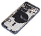Tapa trasera para iPhone 12 Pro (Versión EE.UU.) Azul Pacífico con componentes pequeños pre-instalados sin logo