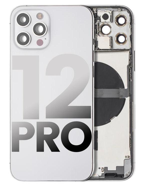 Tapa trasera con componentes pequenos para iPhone 12 Pro (Version internacional) (Plata)