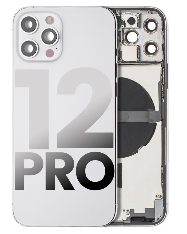 Tapa trasera con componentes pequenos para iPhone 12 Pro (Version internacional) (Plata)