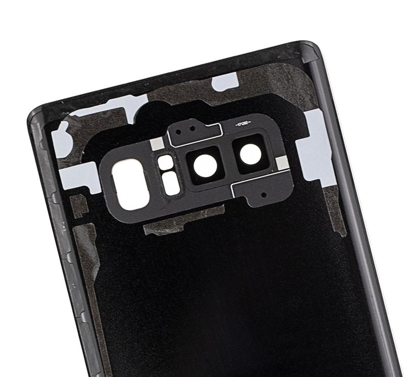 Tapa trasera con lente de camara para Samsung Galaxy Note 8 (Sin logo) (Plata)