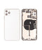 Tapa trasera para iPhone 11 Pro Max con componentes pequeños pre-instalados (Usada, Original, Grado B) (Plata)