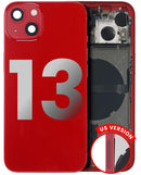 Tapa trasera con componentes pequeños para iPhone 13 (Versión EE.UU.) roja