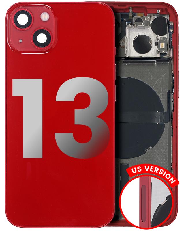 Tapa trasera con componentes pequeños para iPhone 13 (Versión EE.UU.) roja