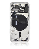 Tapa trasera con componentes pequeños para iPhone 12 Mini (Sin logo) (Blanco)